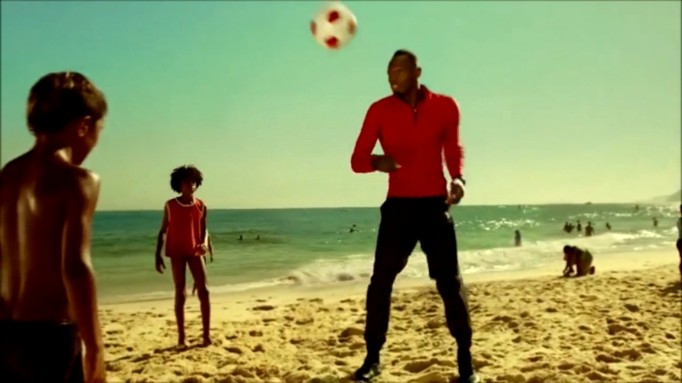 Visa и Усэйн Болт - Из Ямайки в Бразилию, из атлета в футболисты за 60 секунд 